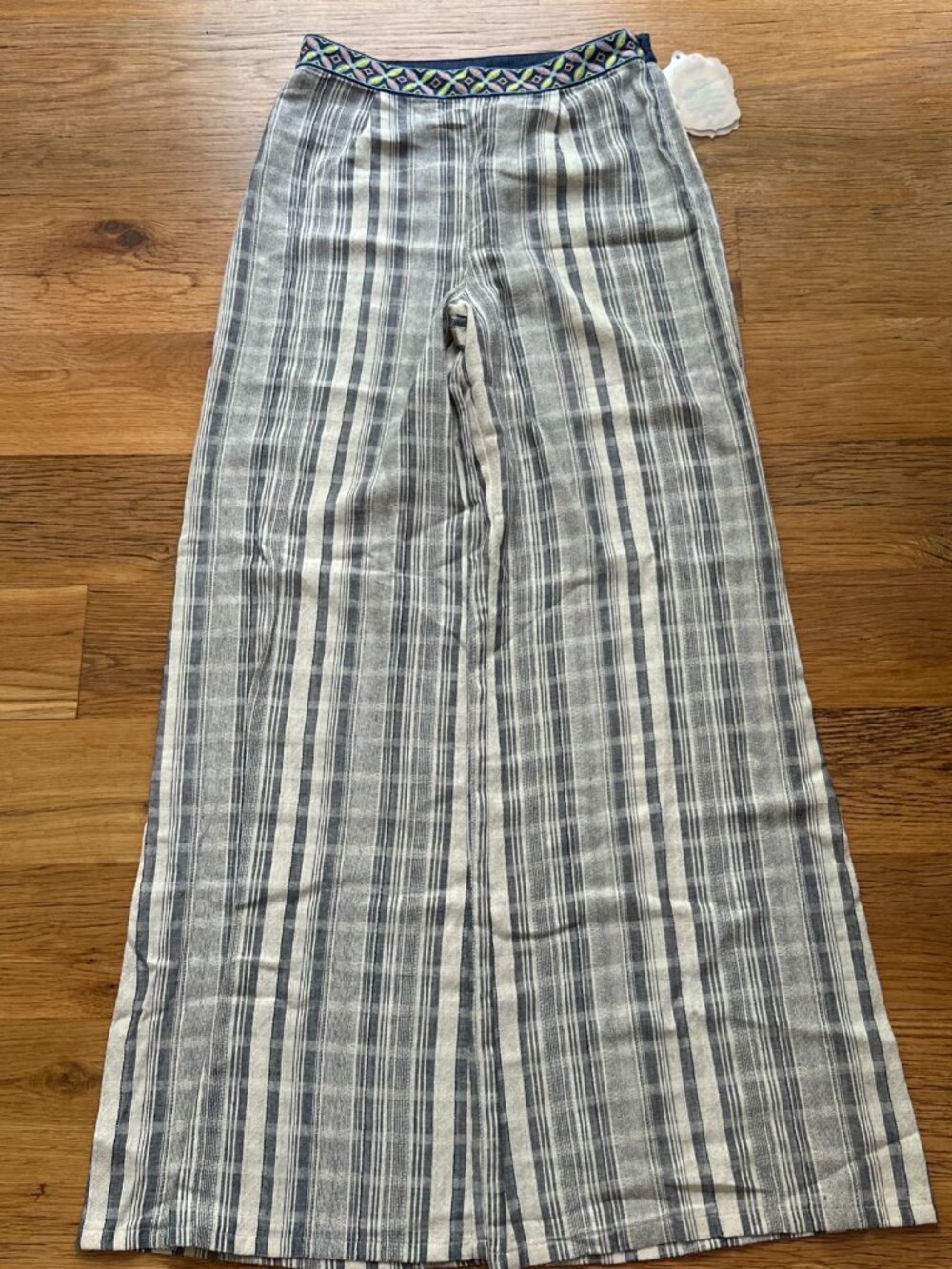 Flying Tomato NWT Striped Wide Leg Boho Retro Lined Pants Sz M